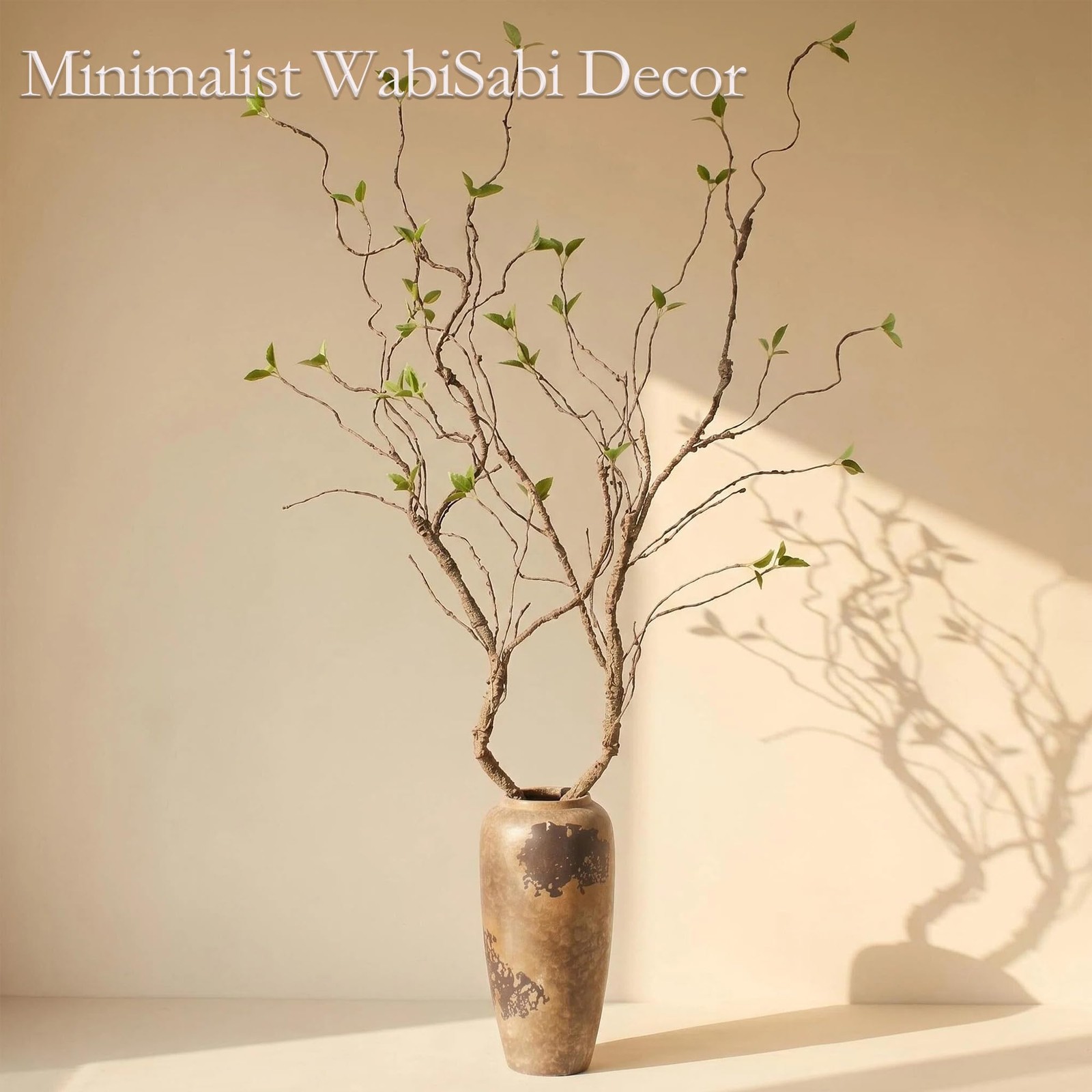2pcs 57in Artificial Tree Branches Fake Vines with Realistic Leaves Bark Text…