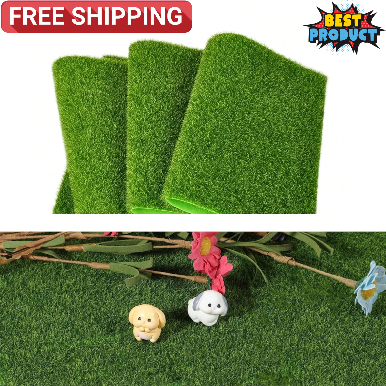 Artificial Grass Mats Wall Green Fake Grass Decor For Balcony Patio Decor Garden