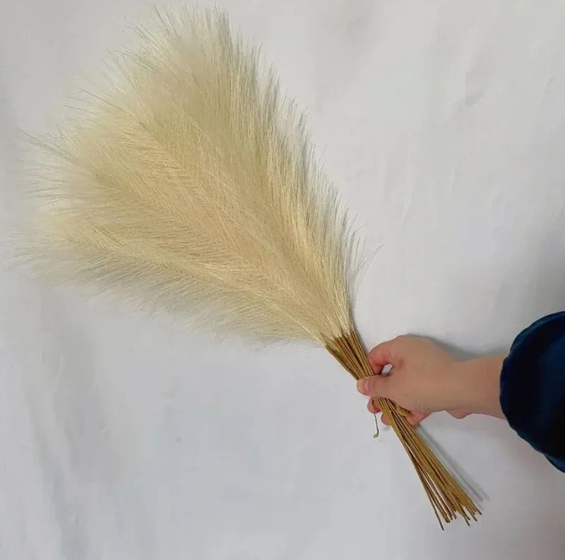 10pcs Artificial Reed Bouquet 49cm Bohemian Faux Wind Flowers Decor – NEW
