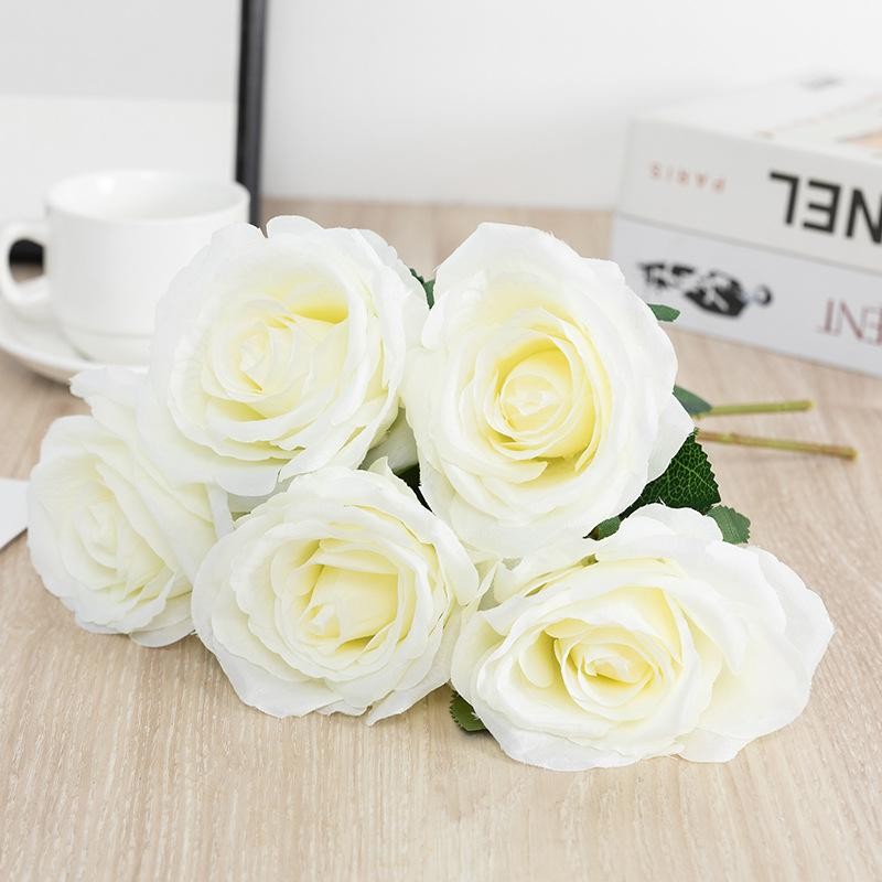 3-10× Red Roses Artificial Flowers Realistic Bouquet Home Decor Valentine Gifts
