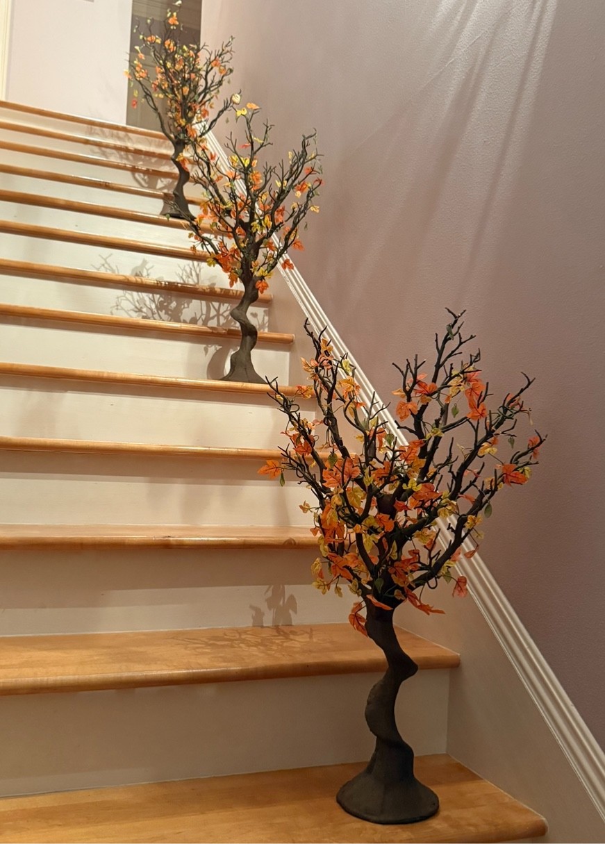 34″ Manzanita Centerpiece Natural Tree decorated for Fall