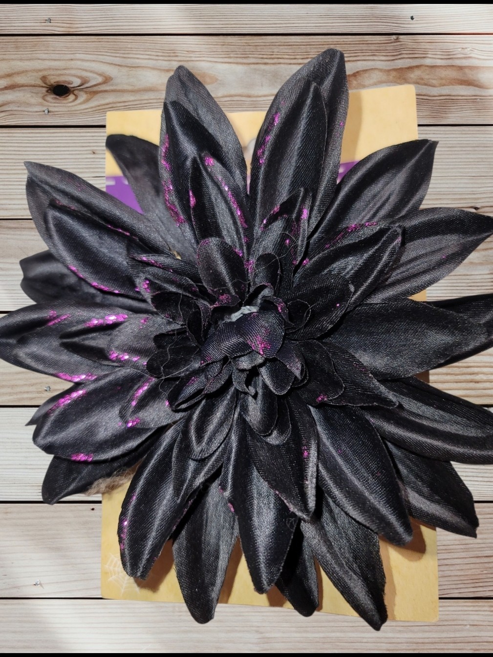 Lot of 9 – Fabric DAHLIA Flowers with Clips – For Crafting – Decoration – 5 Inch