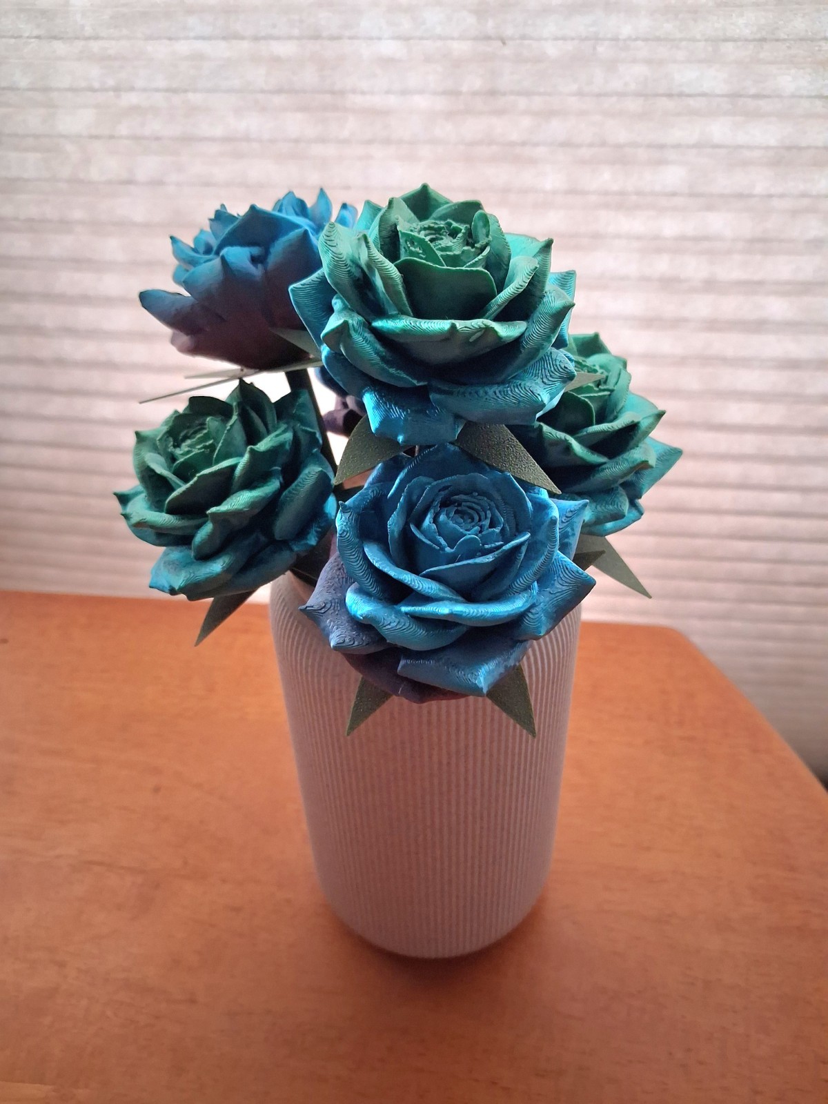 3d Printed Rose/Succulent Bouquet with Vase (More colors to choose from!)