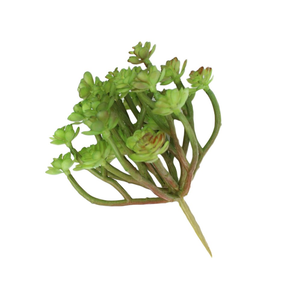 Small Green Floral Picks Artificial Succulent Plant Fake Plants Decoration