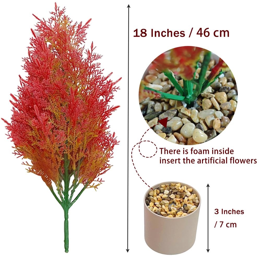 Artificial Fall Pine Trees Small Fake Plants,Table Top Christmas Tree Ornamen…