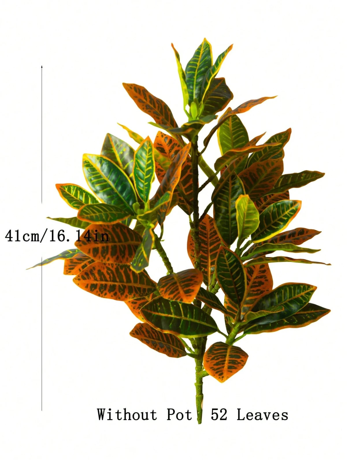 1pc Artificial Ficus Tree With Color Changing Leaves 41cm/16.14in-52Leaves no po