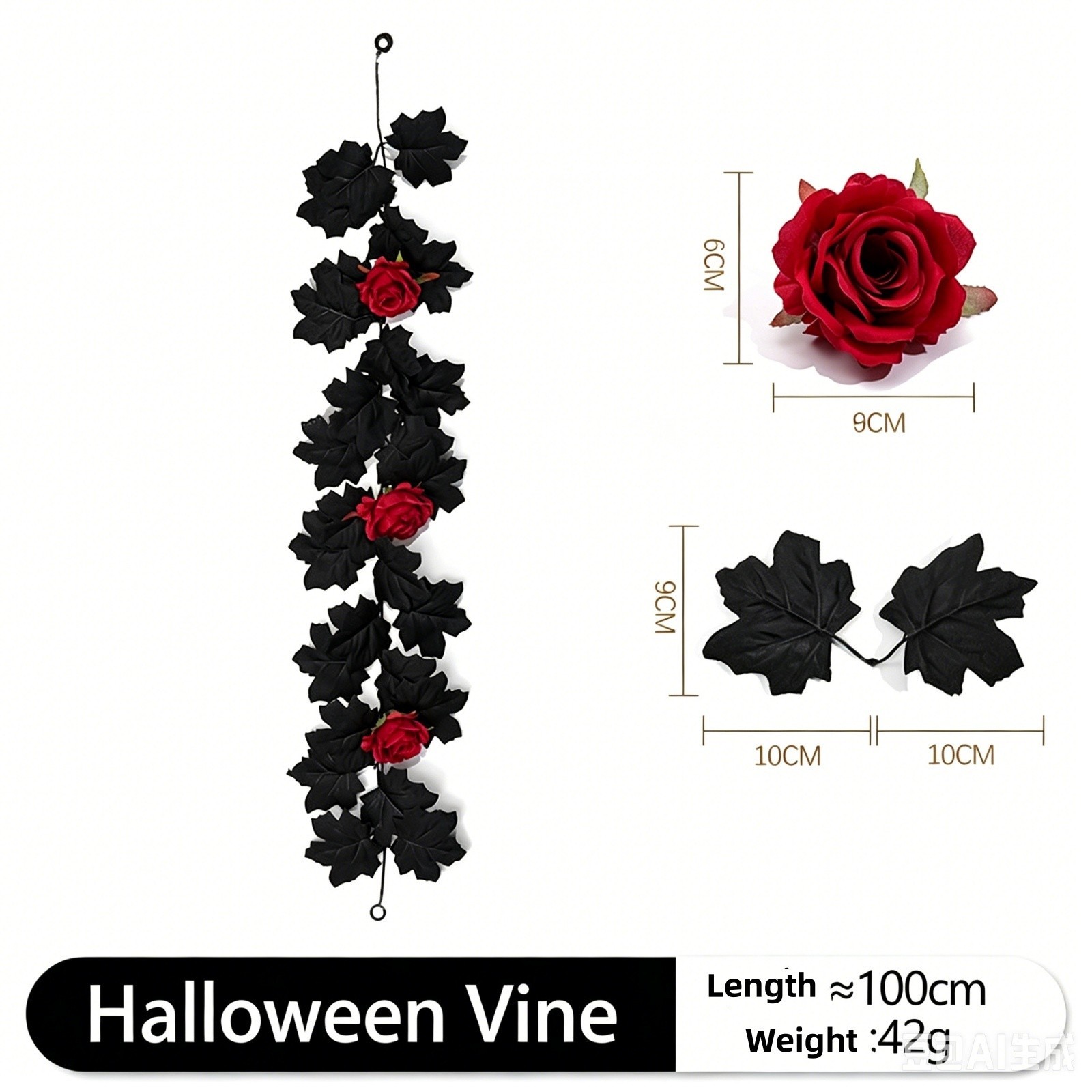 Maple Leaf Vine Floral Garland for Halloween For Party Home Decoration