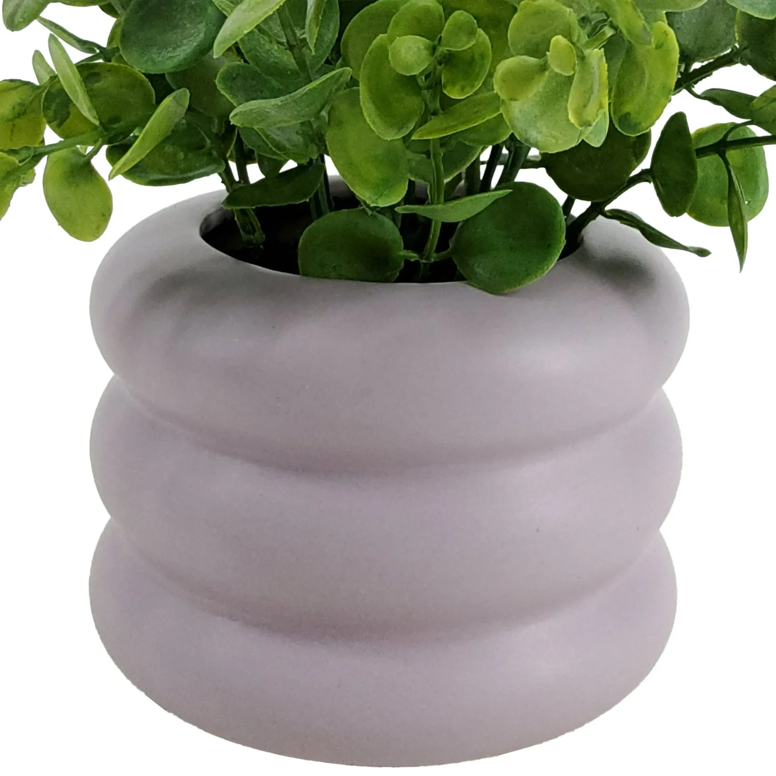 Mainstay 10″ Indoor Artificial Greenery Seeded Eucalyptus Plant in Lilac Pot