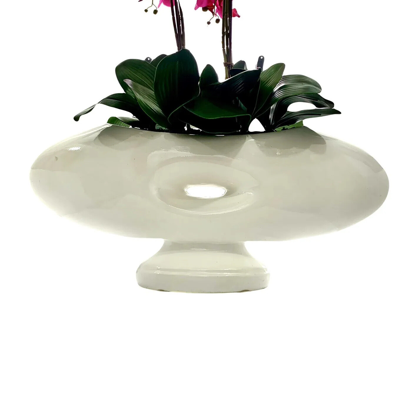 Orchid Arrangement Real Touch and Look Custom Faux Floral in Vintage Container