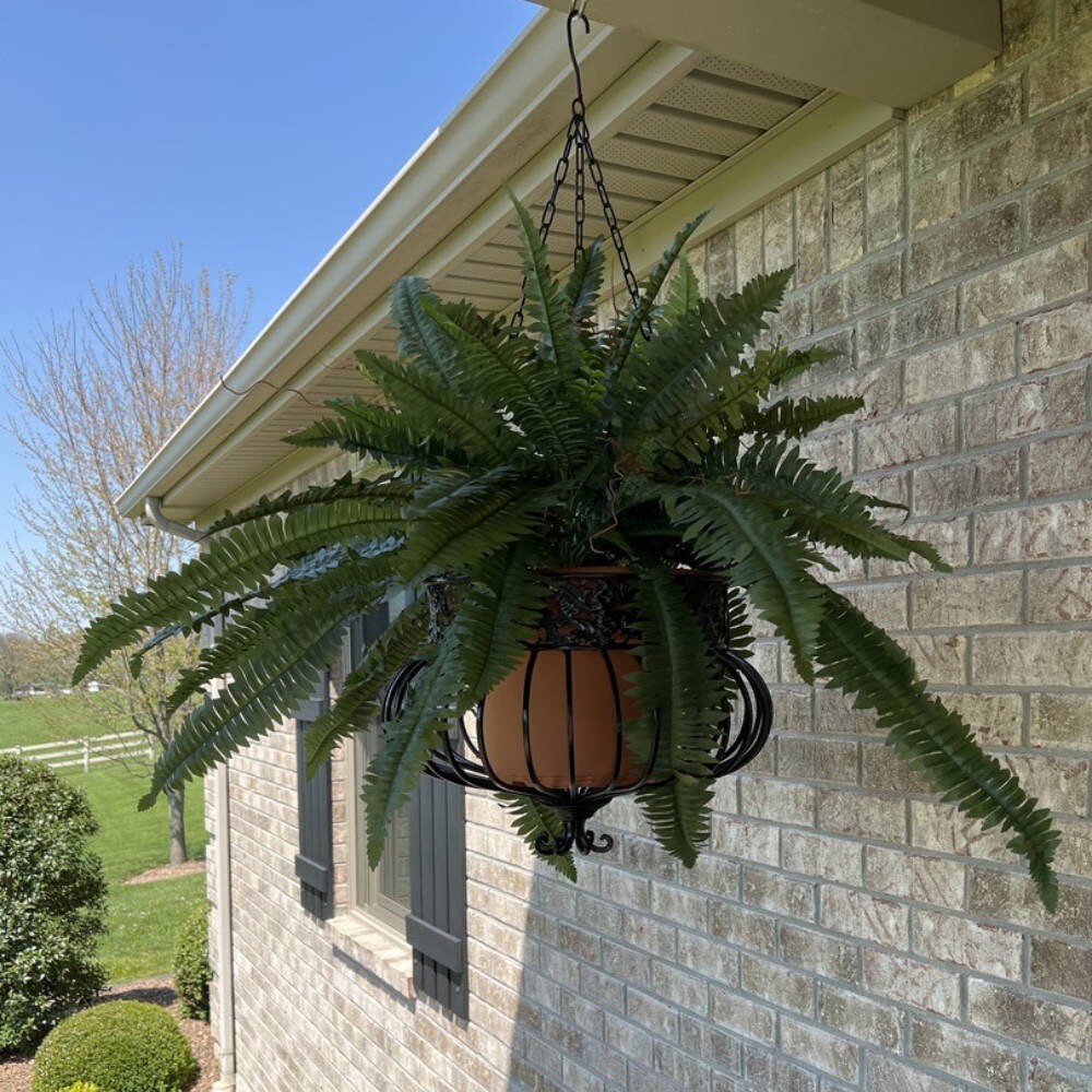 40” Boston Fern Artificial Bush Plant Pack 2 Home Decor. Retail $76