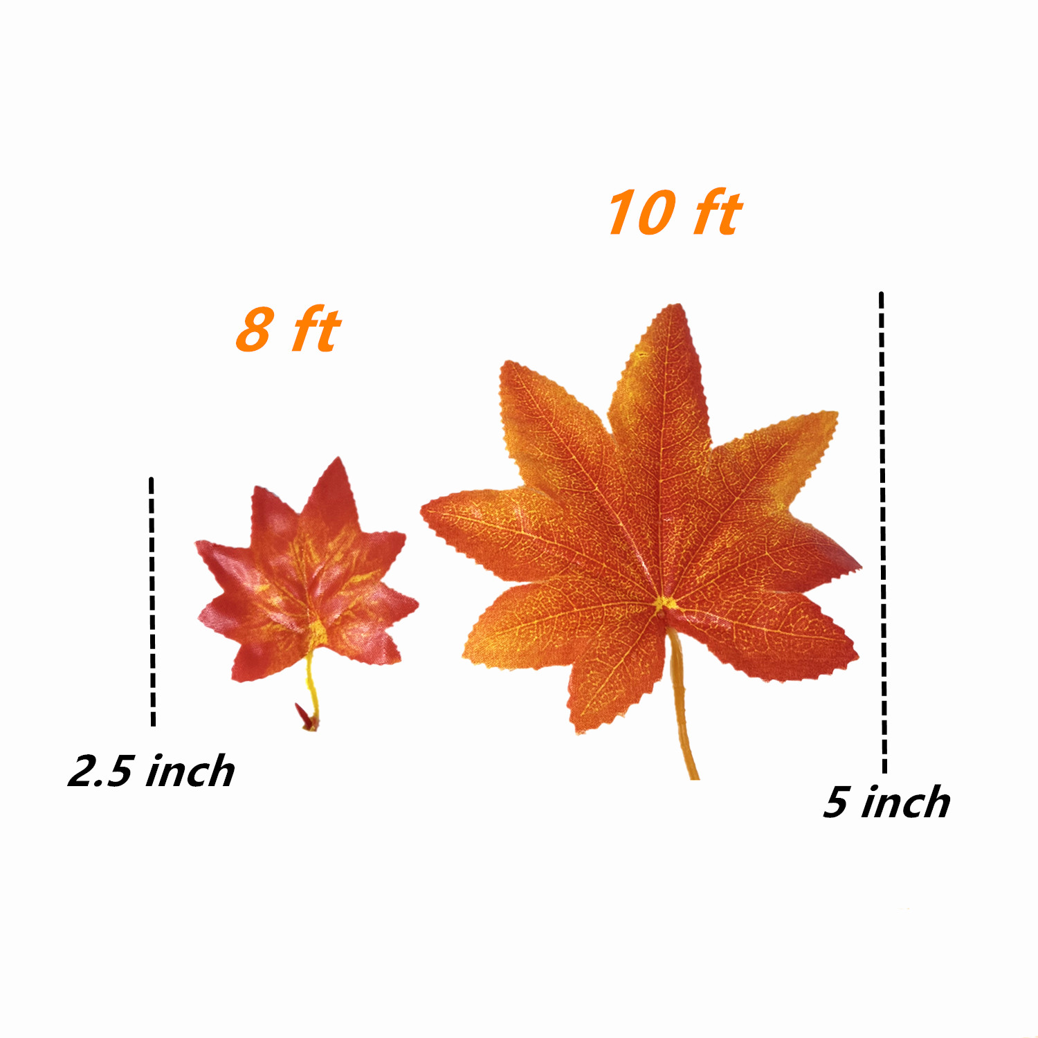 18ft Fall Garland Maple Leaf Foliage Mantle Vine Door Wall Decor Autumn