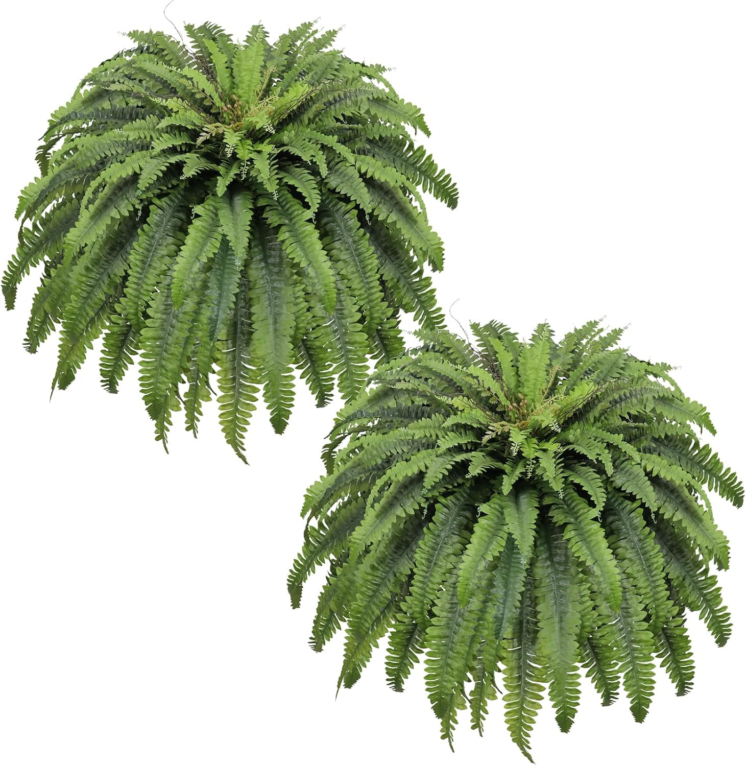 50″ Fake Ferns Artificial Plants Large, 98 Fronds 2 Artificial Ferns for Outdoor