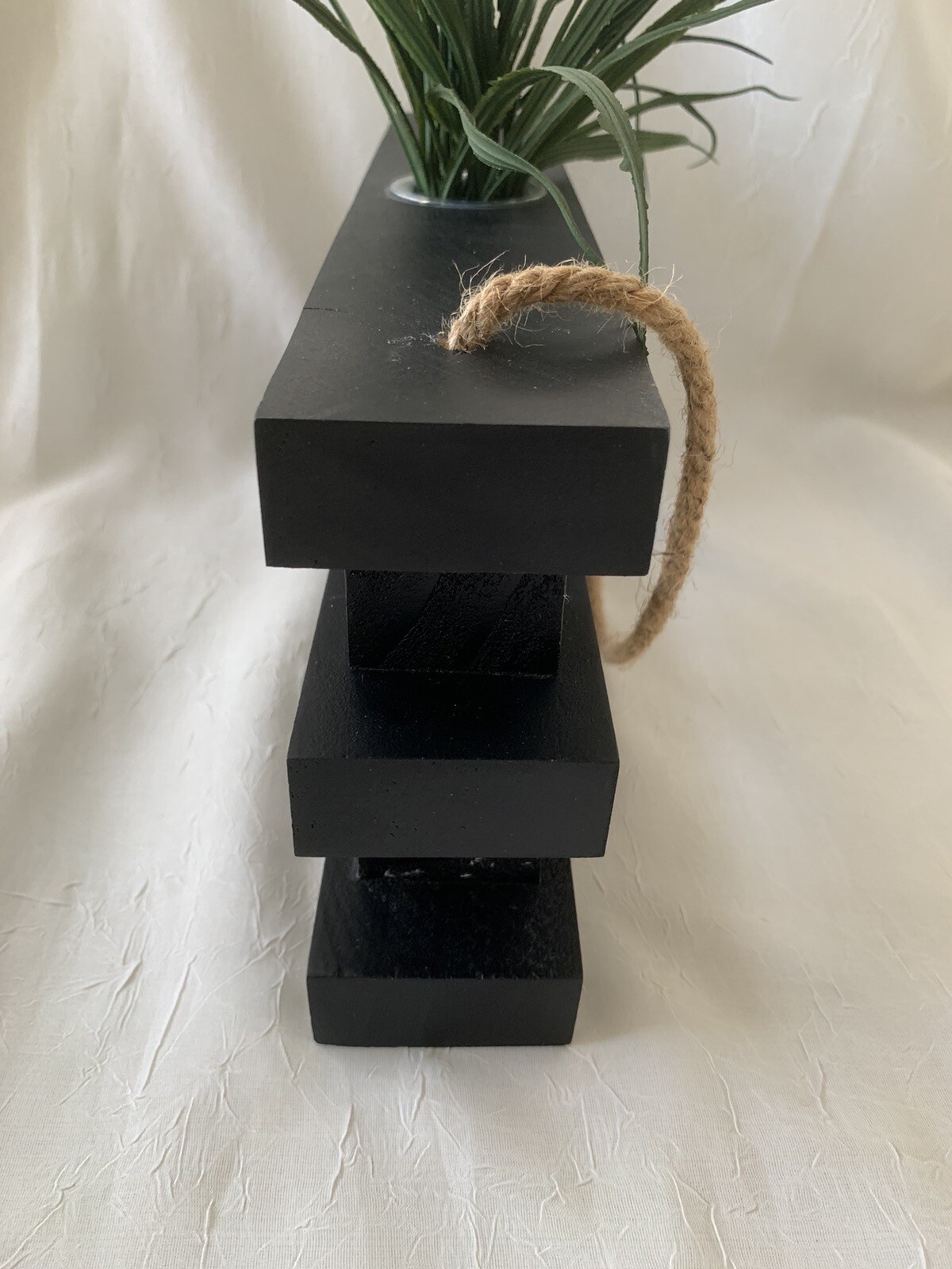 Bud Vase Black Artificial Plant Farmhouse Decor Wall Hanging Shelf Decoration