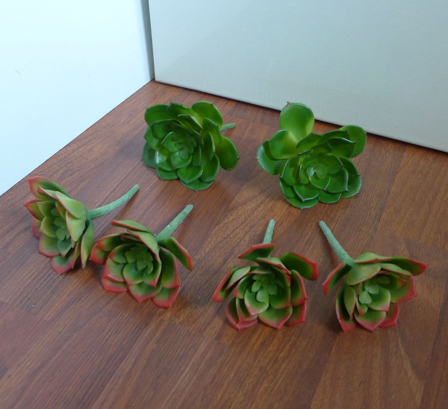 6 Artificial Three Colors Snow Lotus Succulents Grasses Home Landscape