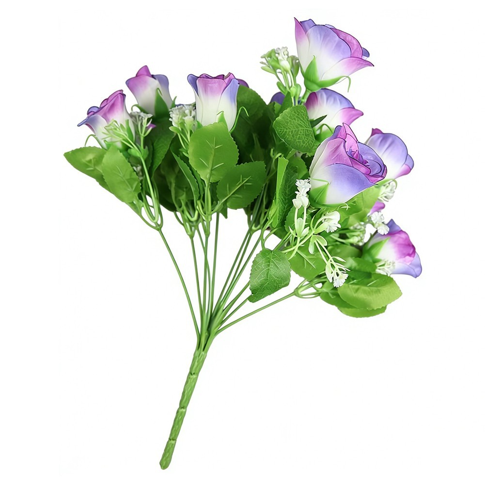 Silk Artificial Flowers Pack of 12 32cm Stems for Vase and Shelf Display