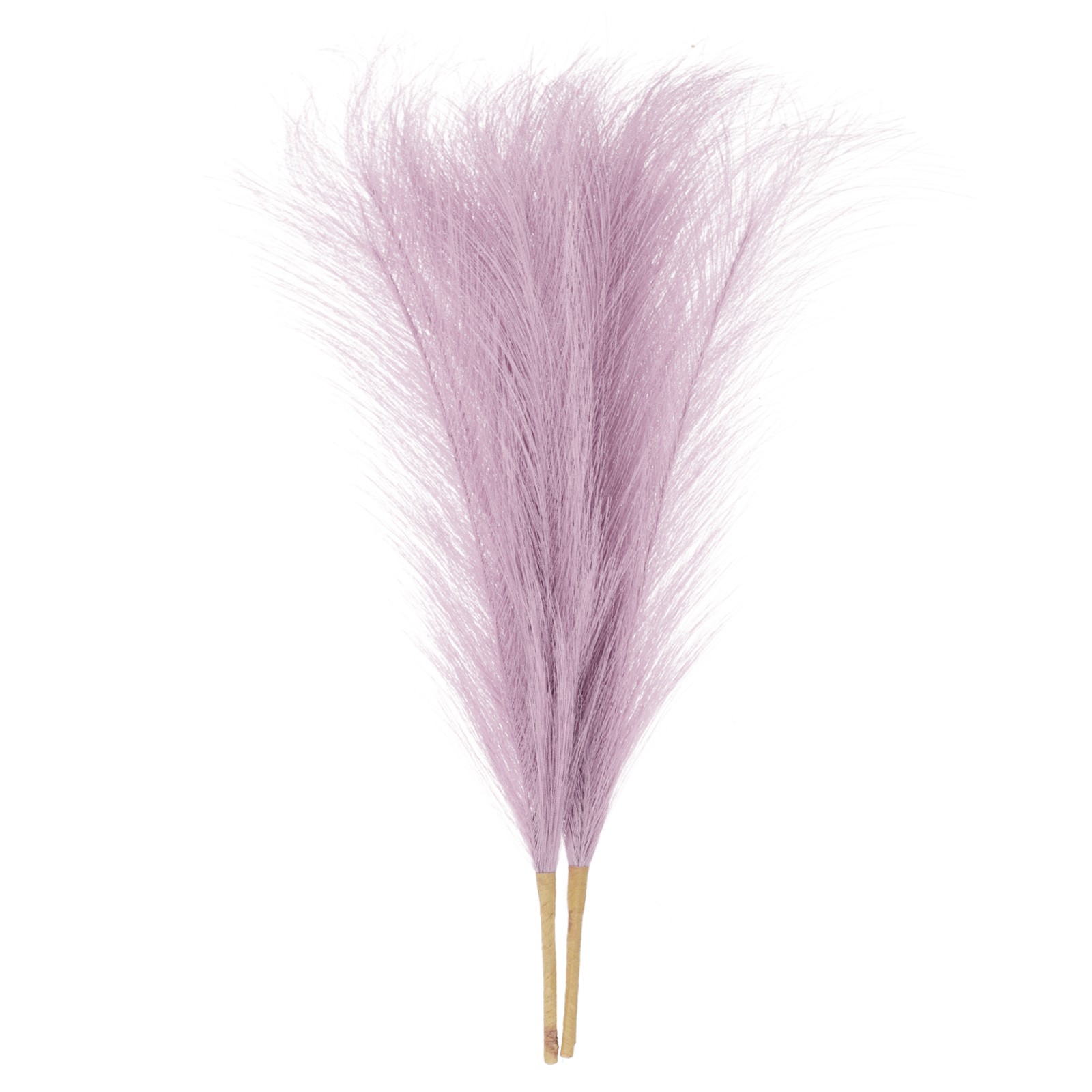 2pcs Faux Pampas Grass 17 Inch 10 Stem Artificial Grass for Decor, Light Purple