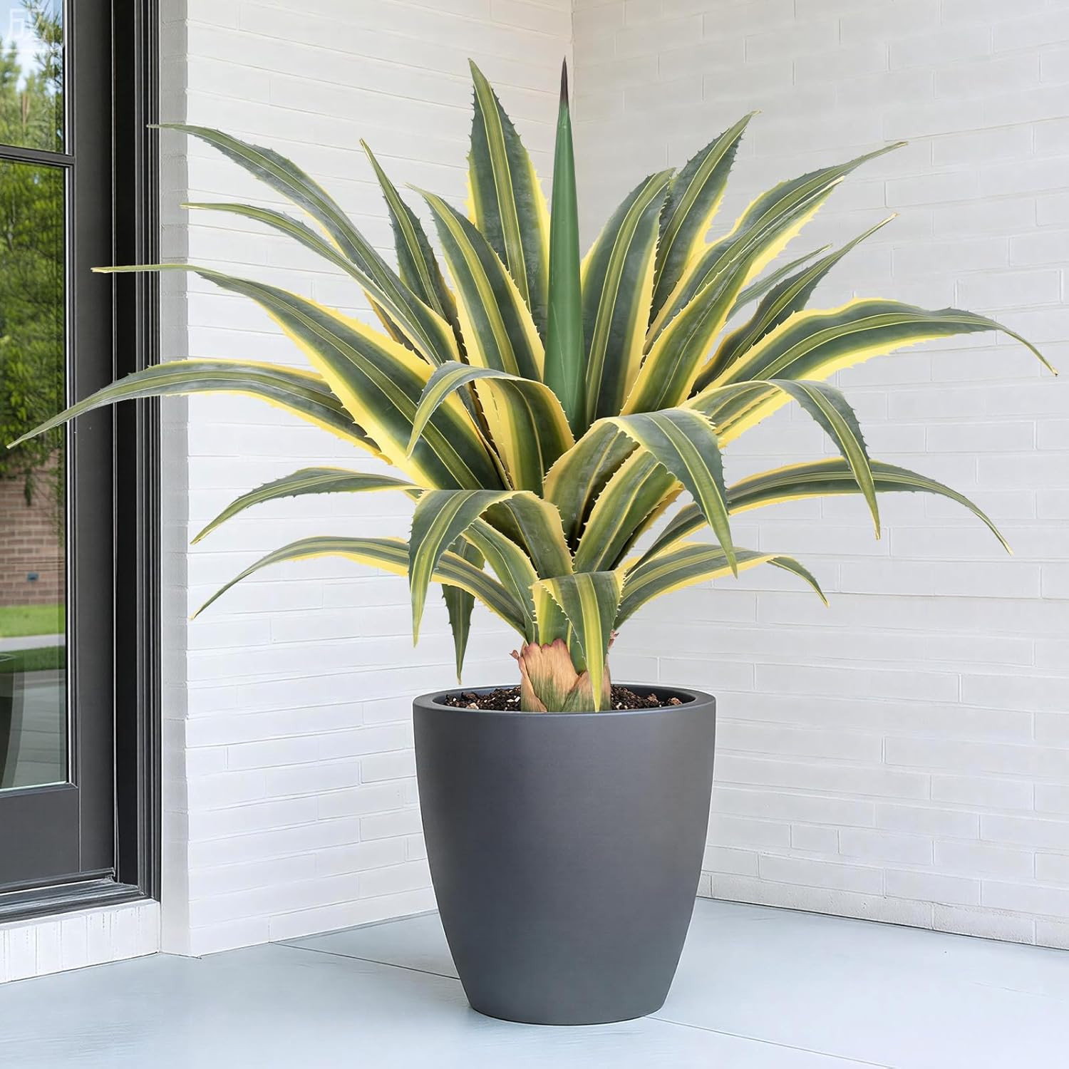32” UV Resistant Artificial Agave Plants – 2 Pack for Indoor/Outdoor Decor