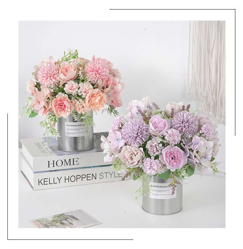 1 or 2 Silk Peony Artificial Fake Flowers Bunch Bouquet Home Wedding Party Decor