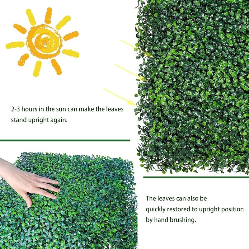 Faux Ivy Boxwood Privacy Screen Artificial Greenery Hedge Panel Wall Decor New