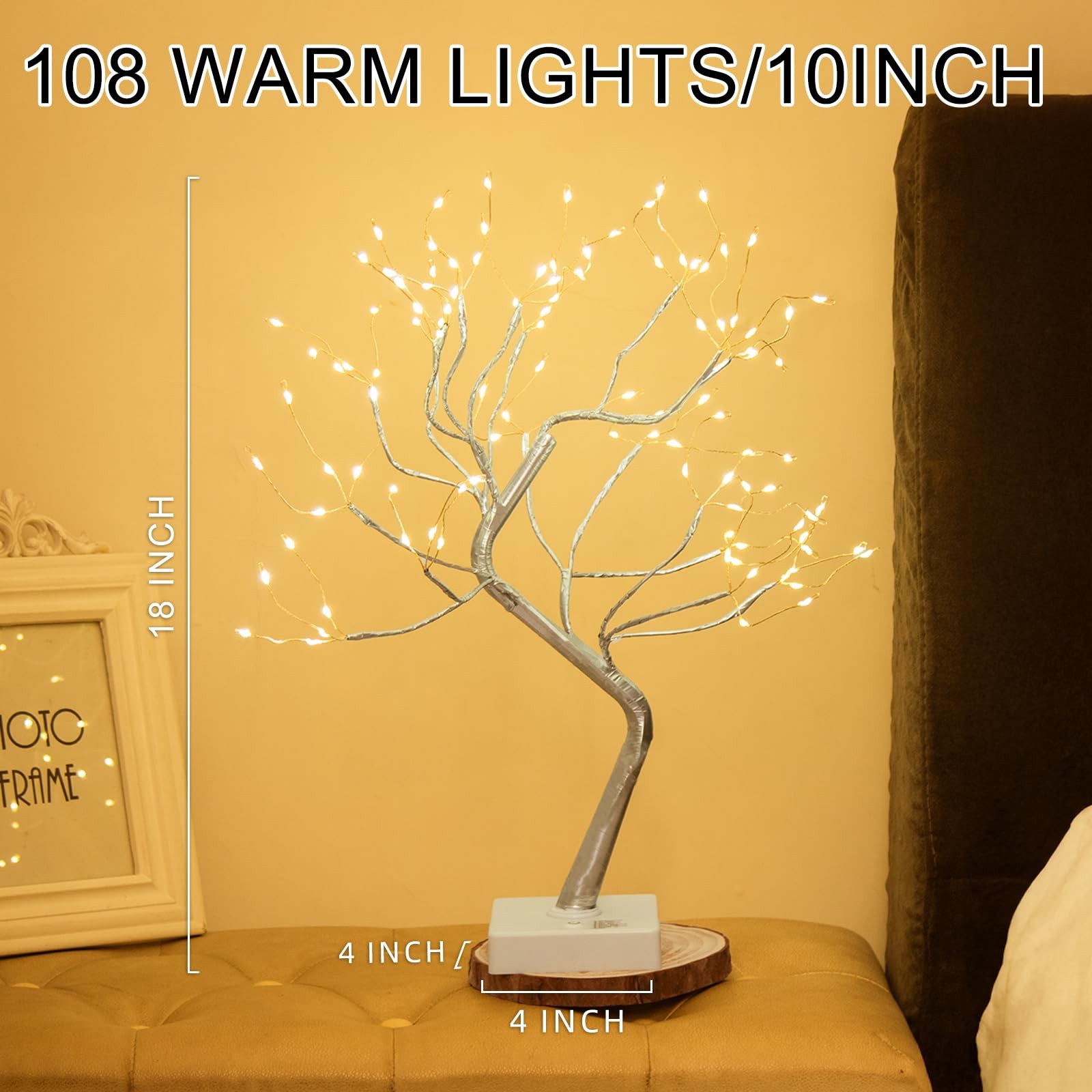 Fairy Light Tree, 108 LED Lighted Trees for Decoration Inside, Christmas Tree…