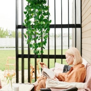 Fake Hanging Plants Vines(2pcs)for Room Decor, Artificial Ivy Greenery Garlands
