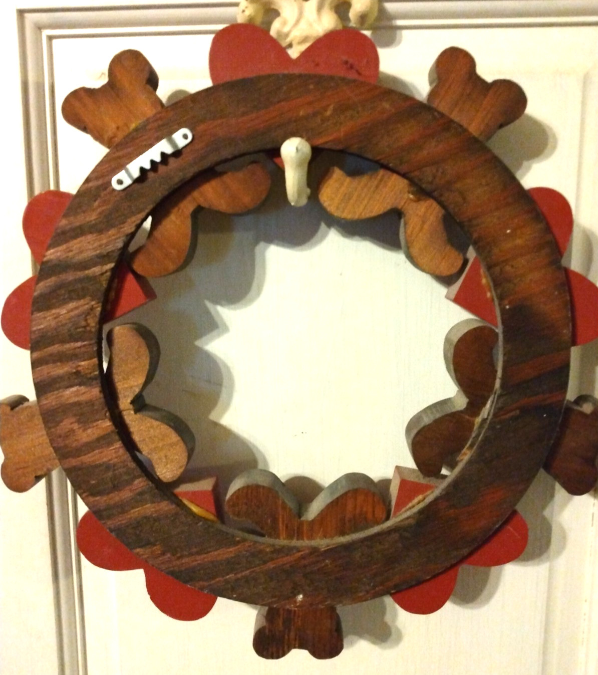 Wreath Wooden Bear Heart Crafts