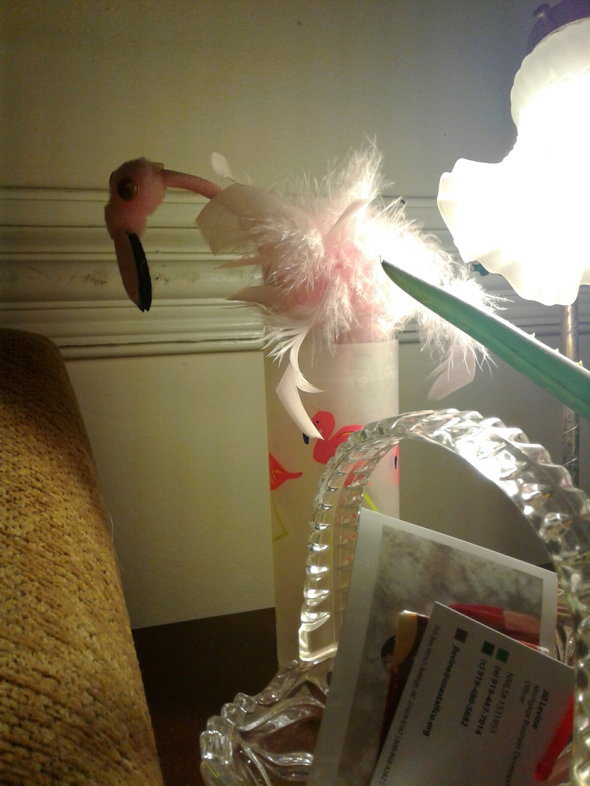 Vase Stake Flamingo Pink Floral Pen Wedding Flower Stick Girls WOMENS CRAFTS