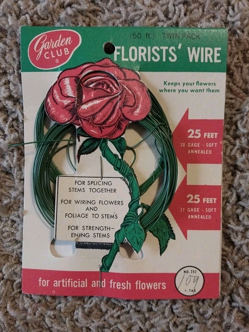 Vintage Garden Club Florists’ Wire For Artificial And Fresh Flowers Florist Wire