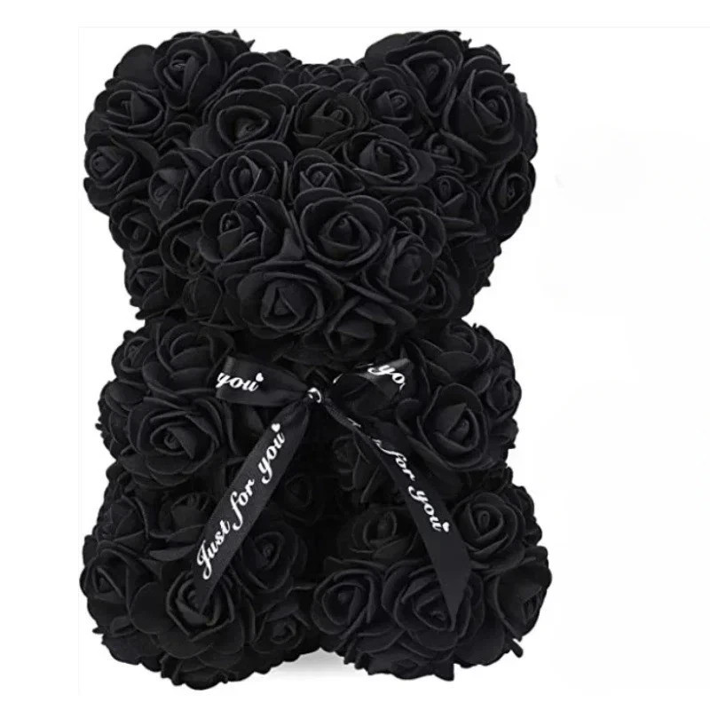 Artificial Eternal Rose Teddy Bear Gift for Mom Mother’s Day Birthday