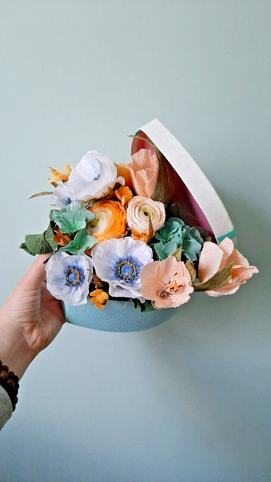 Colorful Paper Flower Bouquet Handmade Artificial Flower Bouquet gift for a spec