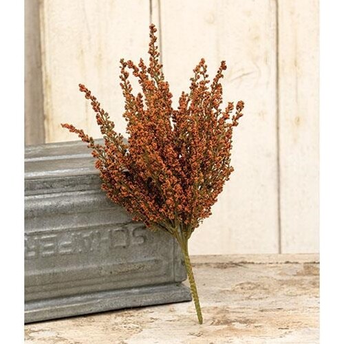 Country Fall Heather Bush Pumpkin Astilbe buds Orange 11″ Tall NEW
