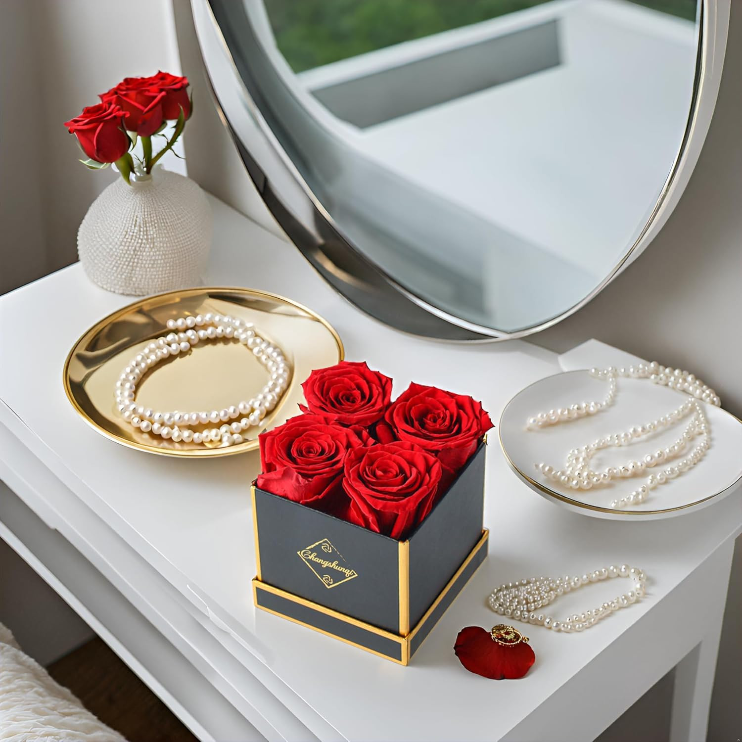 Forever Flowers, Preserved Roses in a Box, Eternal Rose Flowers for Delivery, Fo