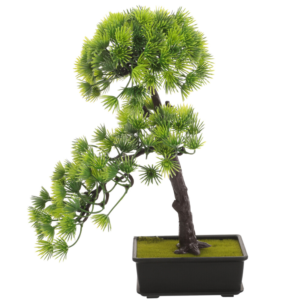 Artificial Pine Tree Ornament Plant Potted Bonsai Decoration Lifelike Potted