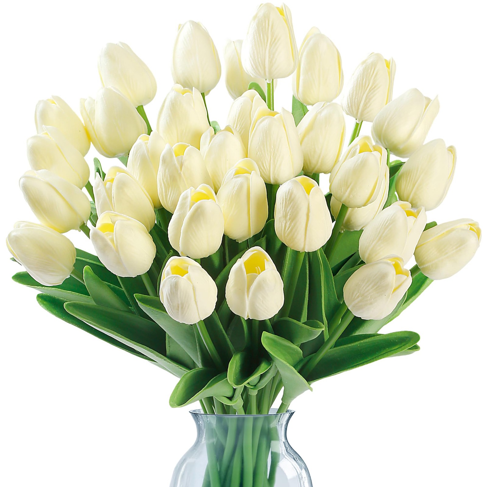 15 Pcs Fake Tulips Artificial Flowers Real Touch PU Faux Flowers Tulip Stems …