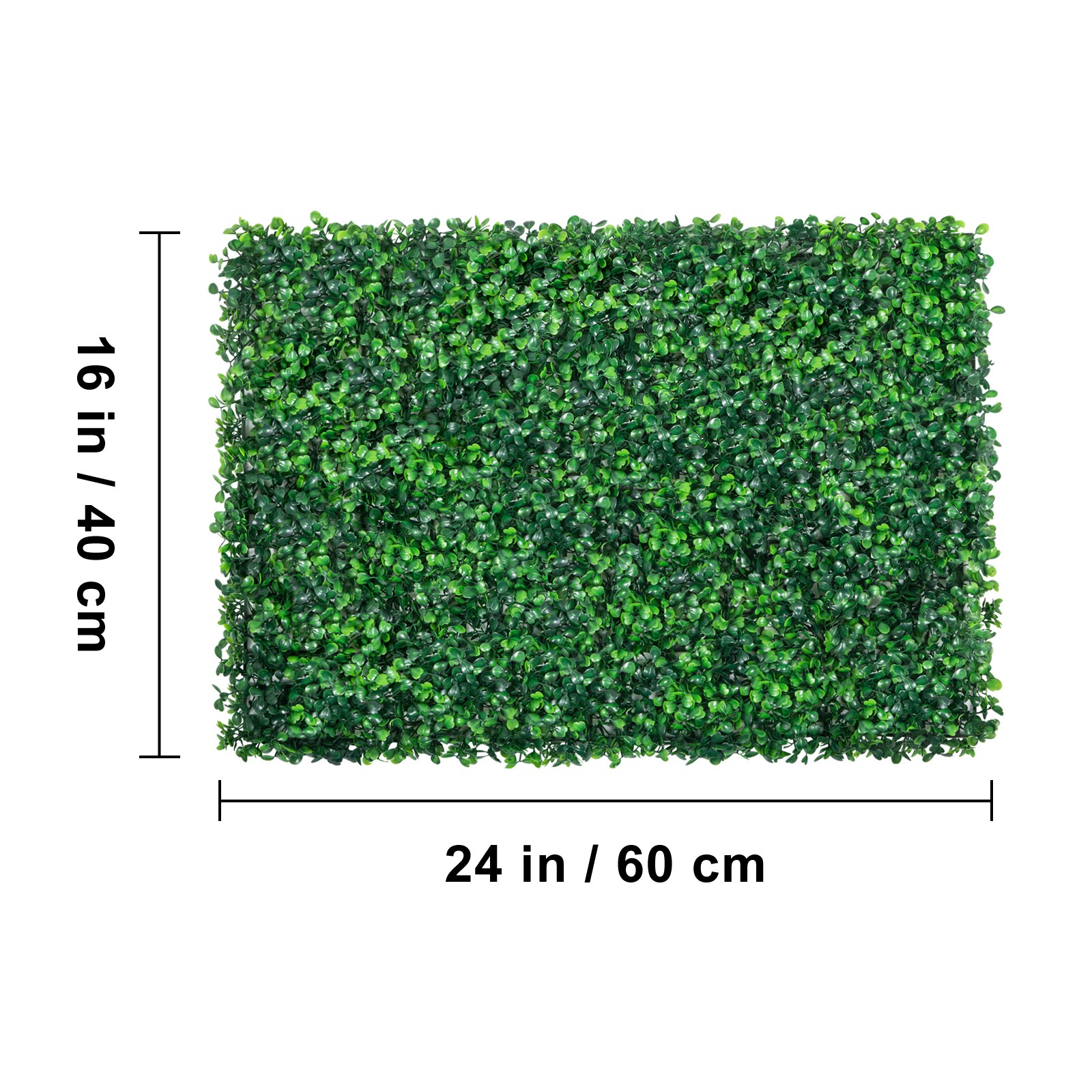 24pcs 24″x16″ Artificial Boxwood Mat Wall Hedge Decor Privacy Fence Panel Grass