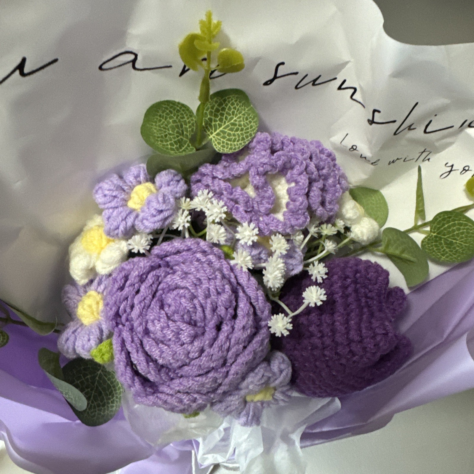 Bouquet of Beautiful Blessings to Warm Your Heart. Crocheted Flowers