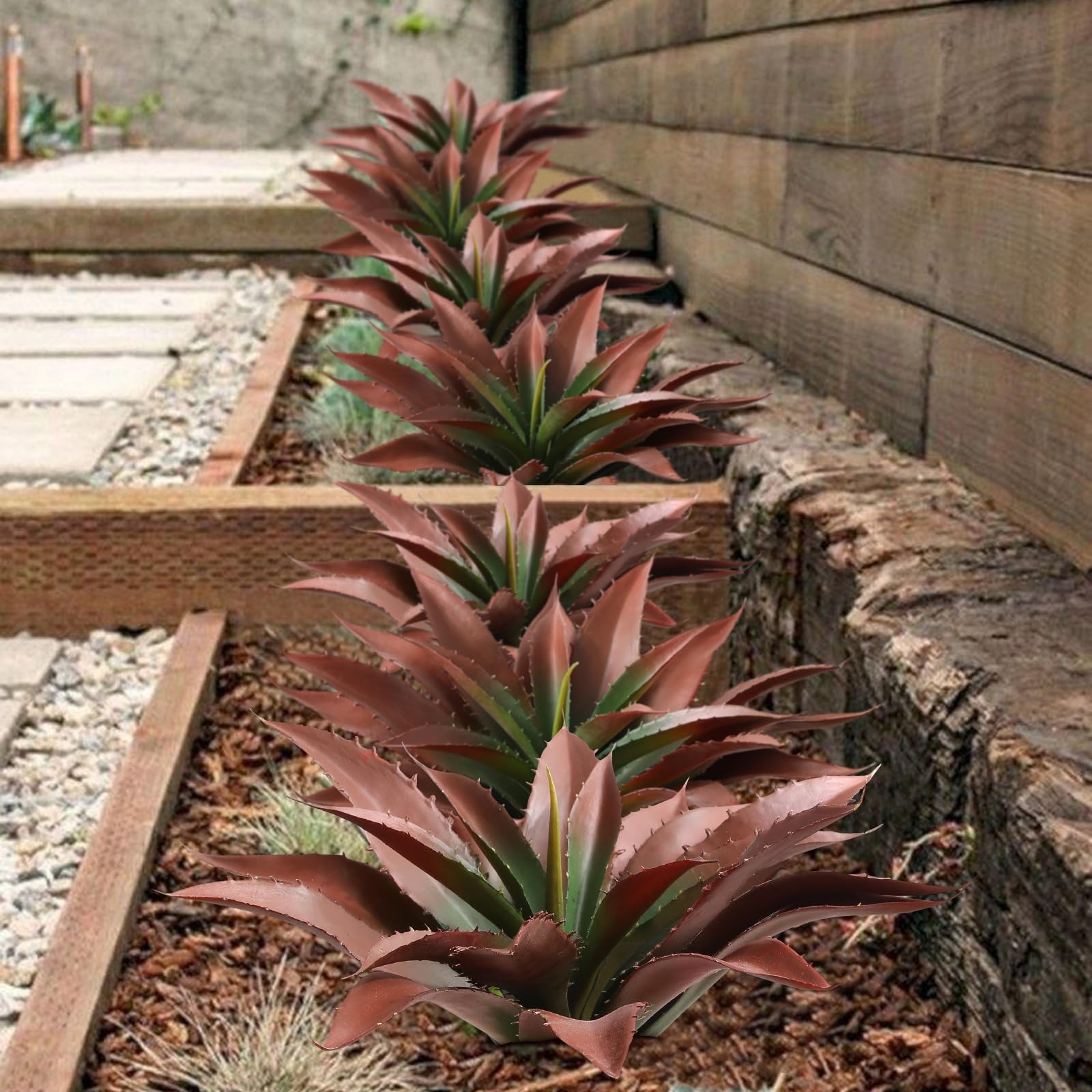 Large Artificial Succulents Aloe Plants Real Touch Fake Flowers Unpotted for …
