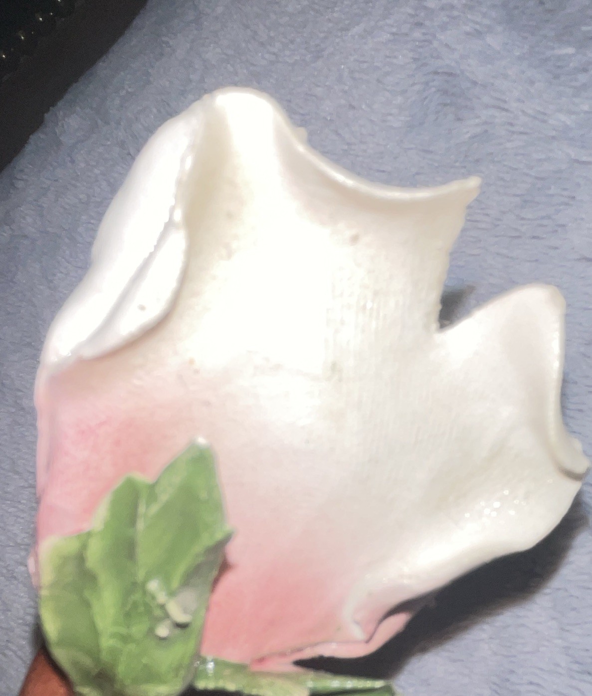 Ceramic Artificial Rose Floral Pick, Twig & Stem – Pink White Green Brown