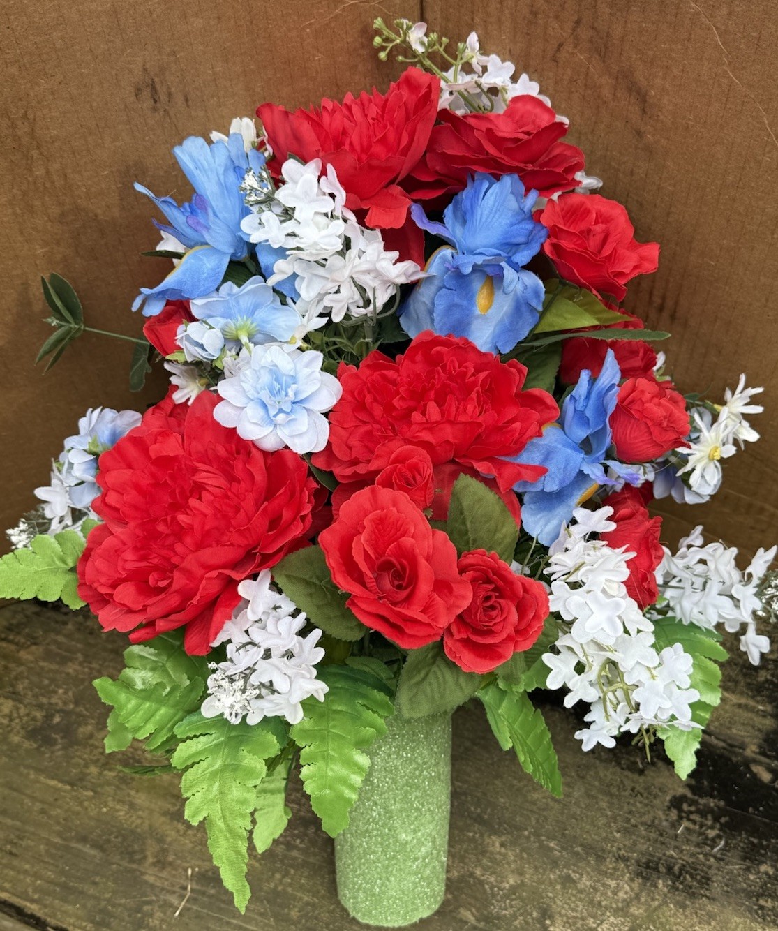 Cemetery Flowers Spring Sympathy Grave Artificial Arrangement For Loved One