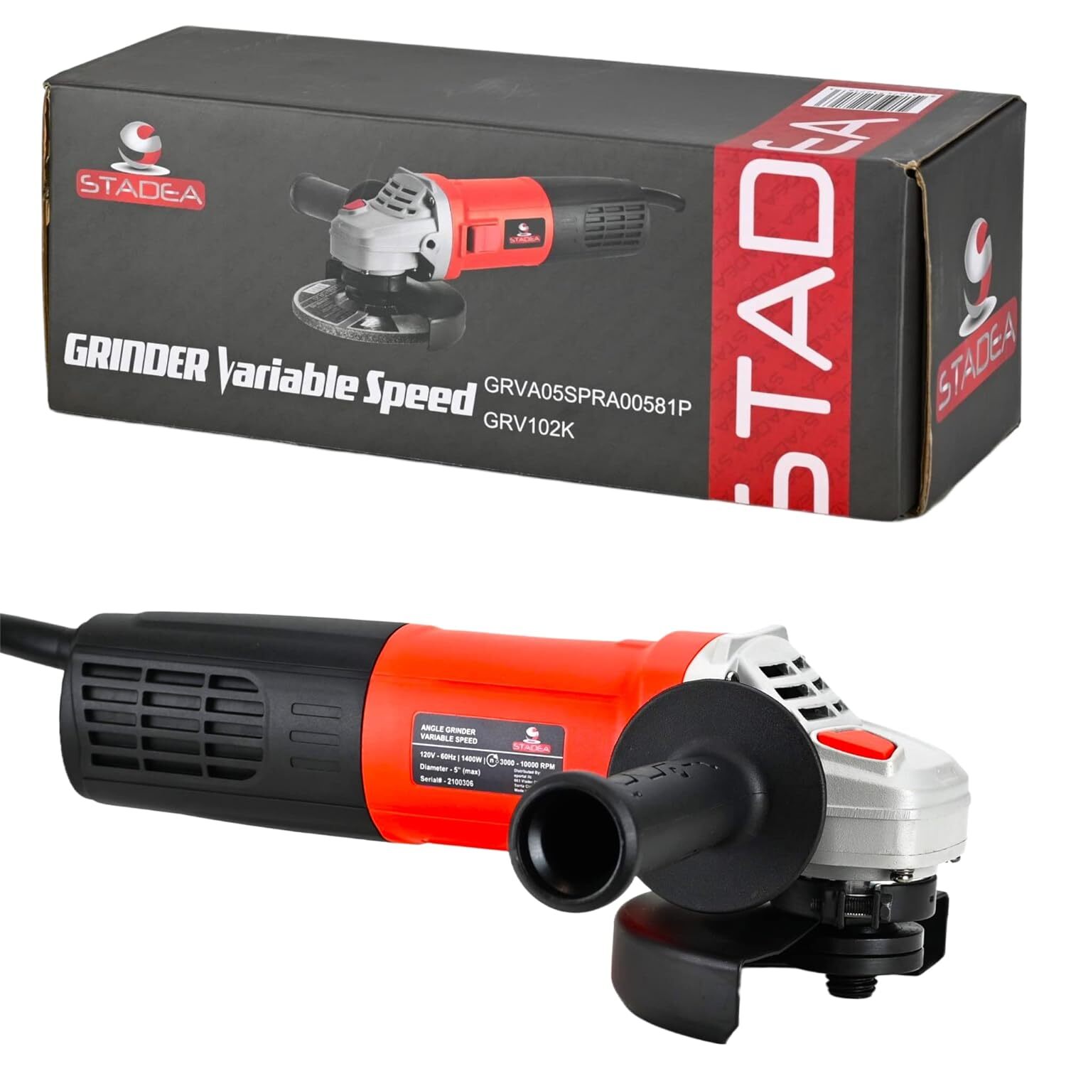 Stadea 5″ Variable Speed Angle Grinder Polisher – Concrete Power Cutting Tools