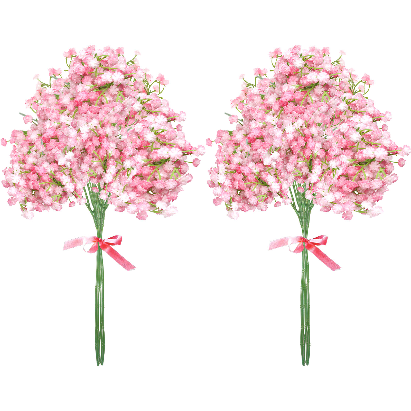 36Pcs Fake Gypsophila Plant Artificial Pink White Baby Breath Flowers Decoration