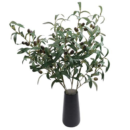 PCS 28 inch Artificial Olive Branches for Vases Greenery Olive 28″ Tall 4
