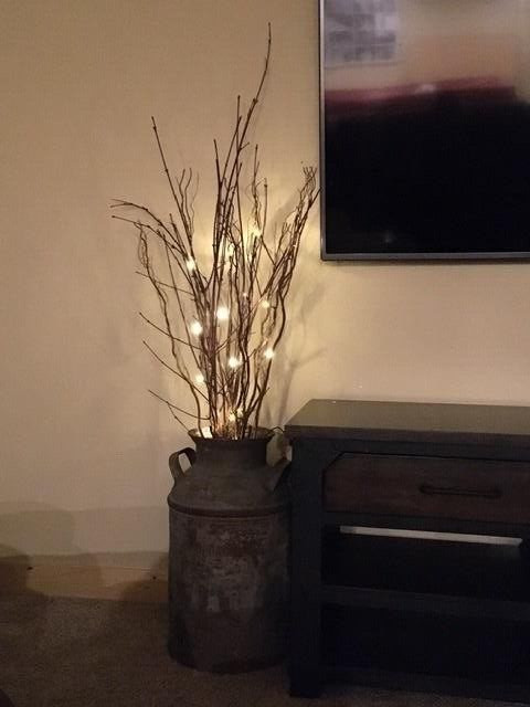 LIGHTSHARE Willow Branch Lighted Natural Decor 36Inch 16LED Brown USB