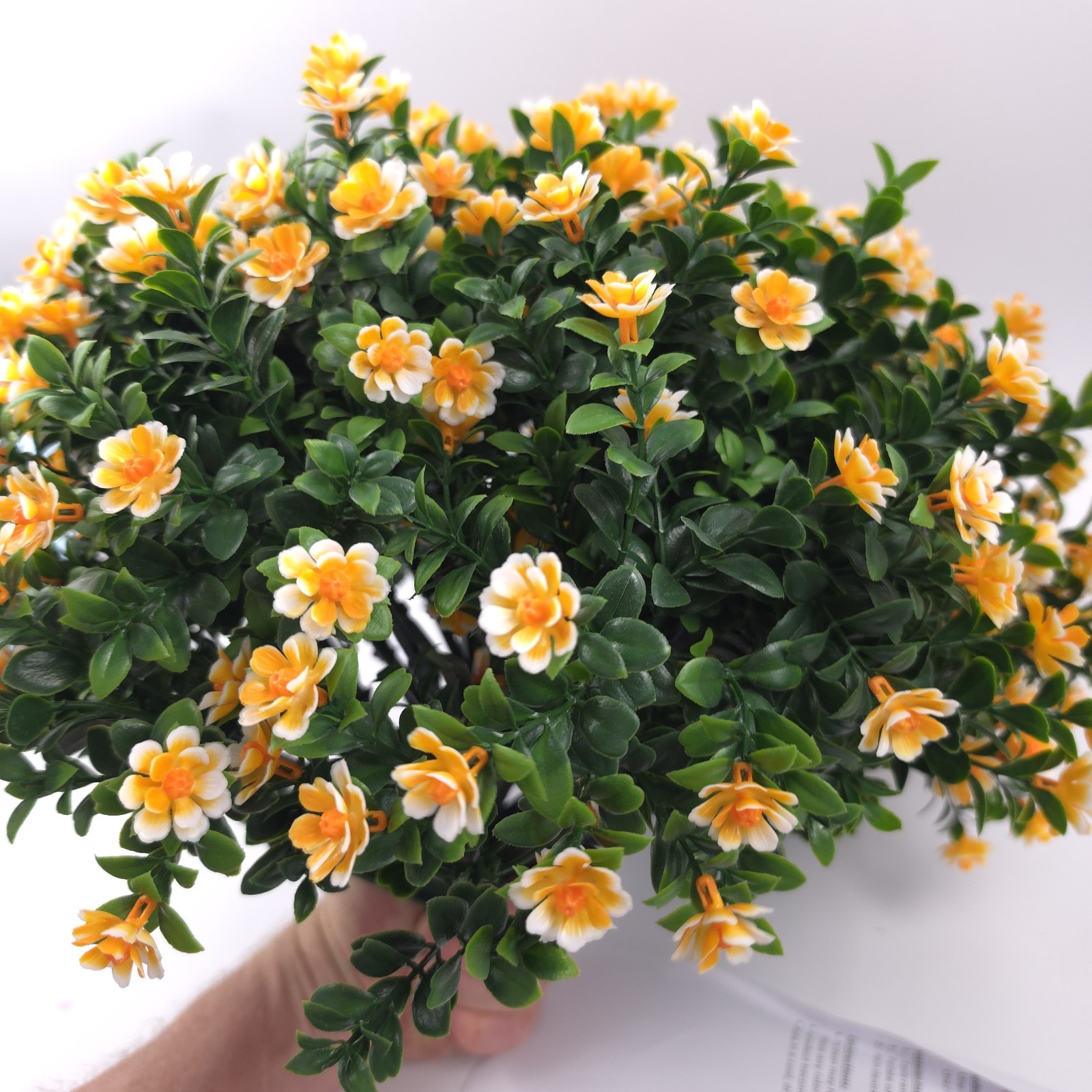 Wicker Park 20″ Oversized Faux Wildflower Urn Filler Orange