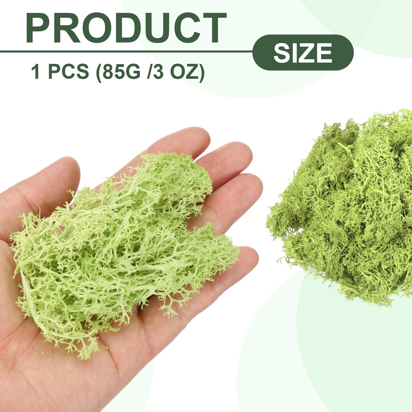 3oz Preserved Reindeer Moss Bright Green Decorative Artificial Fake Moss