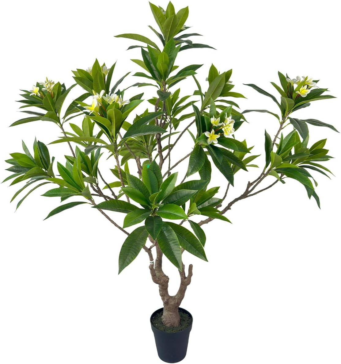 Artificial Plumeriatree with White Flowers, 7 Ft Tall, Potted Plumeria Plant for