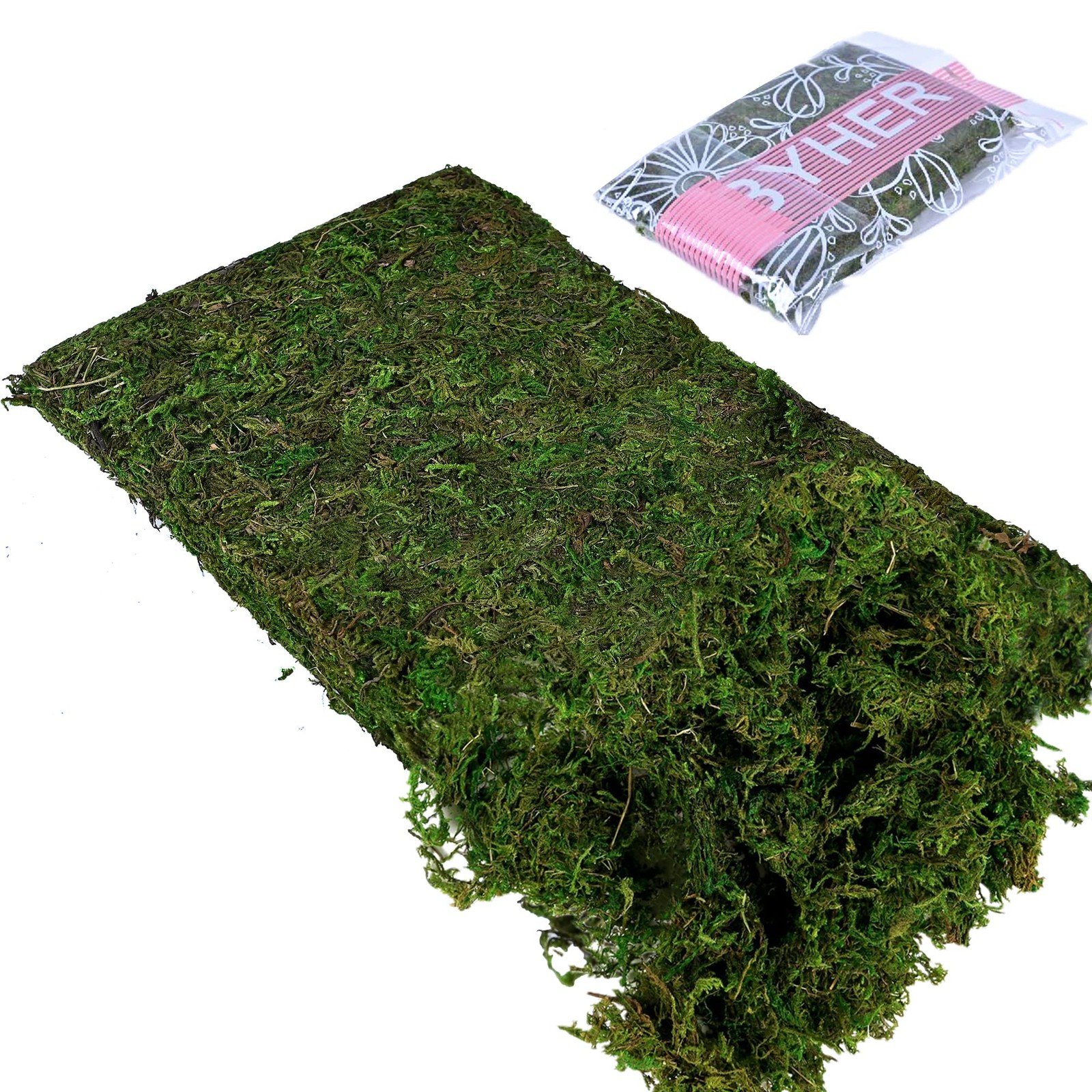 Artificial Moss Fake Green Grass for Centerpieces Home Kitchen Garden Decor (…
