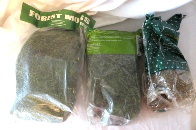 NIP Flora Craft Spanish Moss and Forest Moss 6 oz-Crafting Garden Decor-3 pcs