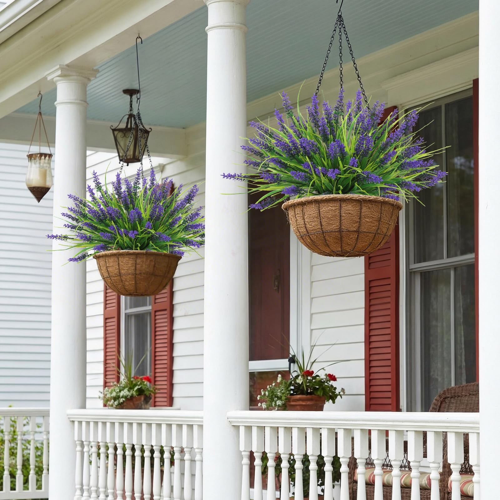 Artificial Flowers for Outdoor Planter Indoor Decor Fake Lavender Flowers UV …