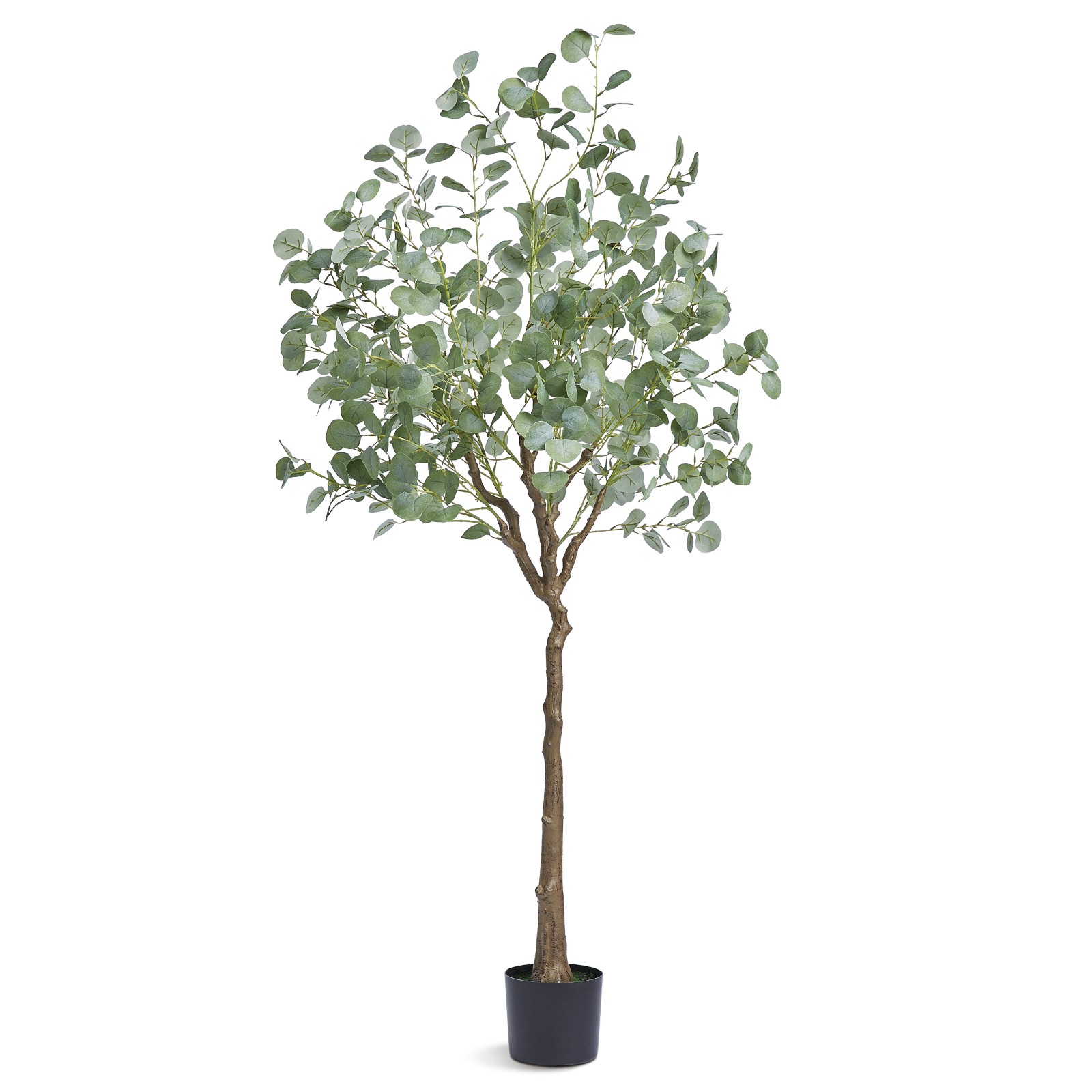 VEVOR Artificial Eucalyptus Tree 6ft Tall Fake Faux Silk Plant Home Decor in Pot